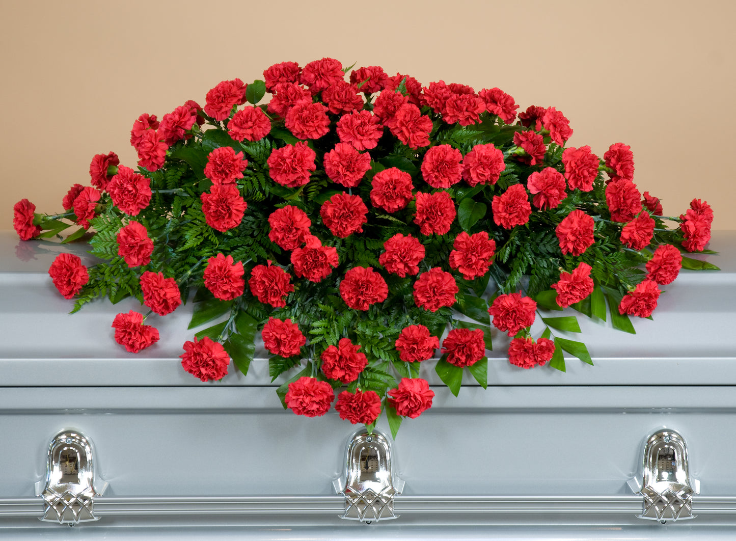 Casket Spray- Carnations (RC-CS-14A)