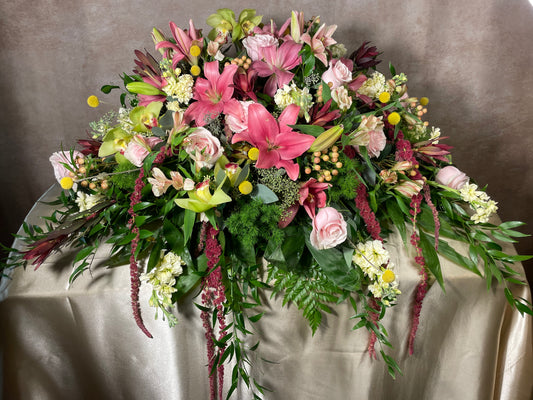 Whispers of Wildwood Casket Spray