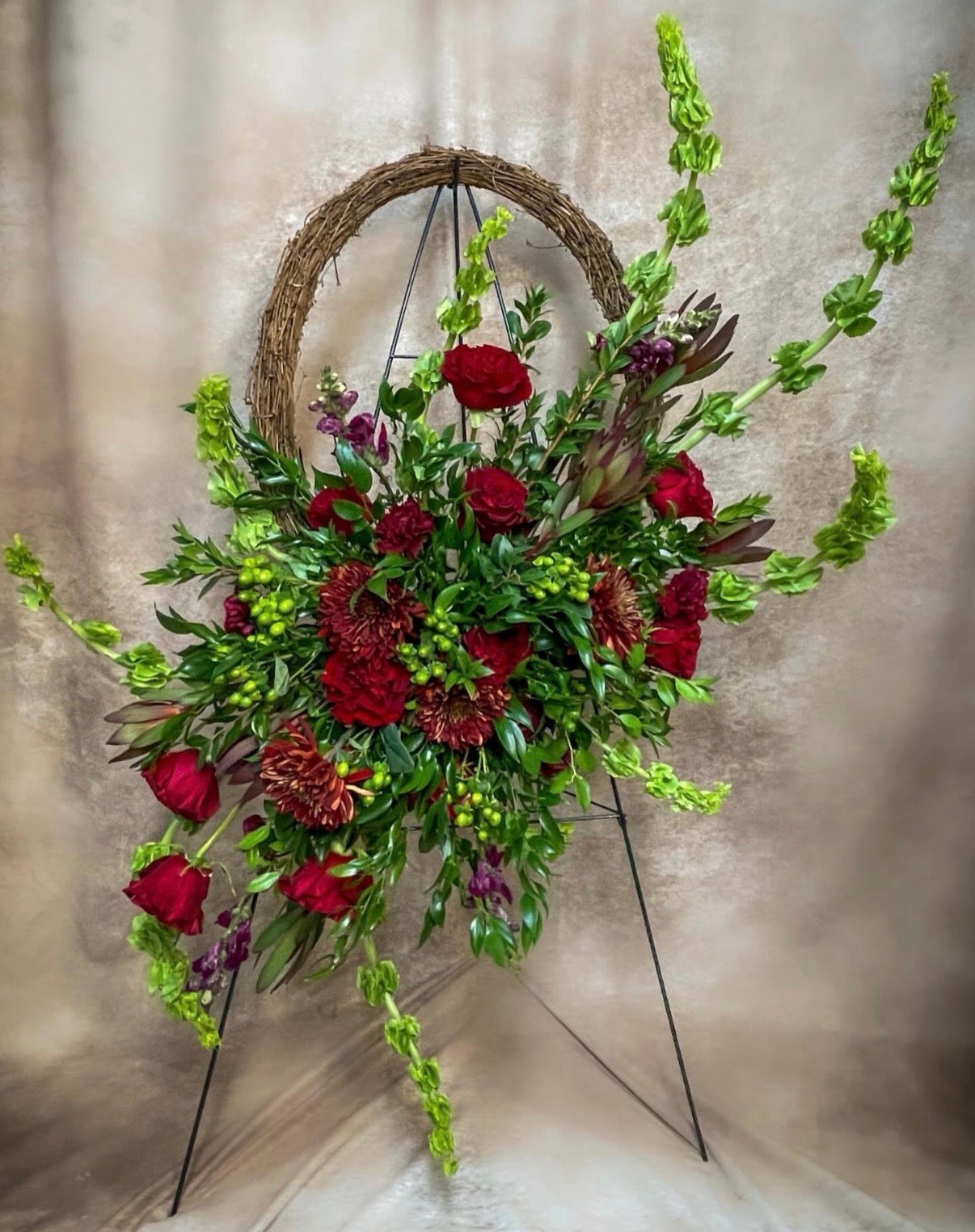 Under Quiet Skies Grapevine Wreath Spray