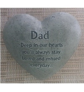 E3 -Father's Day Cement Heart Memorial